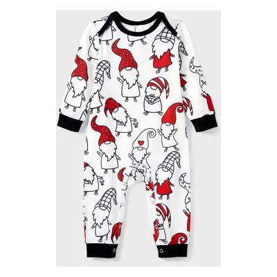 Christmas Pajamas Family Matching Raglan Sleeves Baking with Gnome Allover Pattern Pajamas Sets