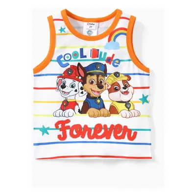 PAW Patrol 1pc Toddler Boys Rainbow Striped Tank Top/ T-shirt/Shorts