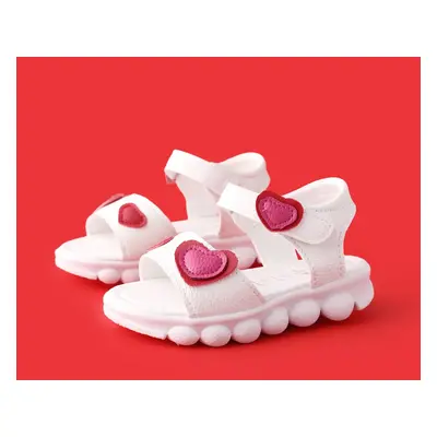 Toddler/Kids Girl Heart-shaped Fabric Stitching Velcro Sandals