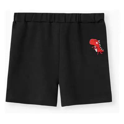 Toddler Boy Vehicle Embroidered Shorts