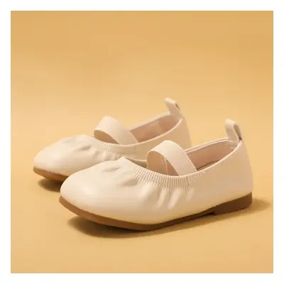 Toddler/Kid Girl Casual Style Slip-on Elastic Band Leather Shoes