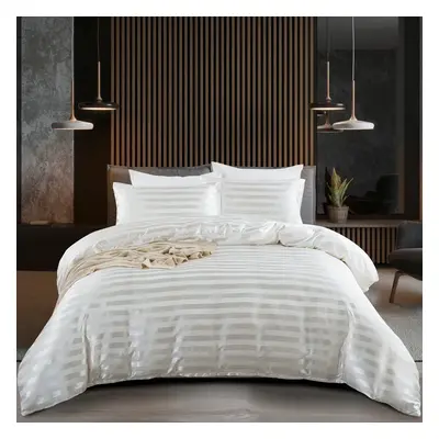 2/3pcs Simple Style Satin Striped Polyester Bedding,including Duvet Cover and Pillowcases