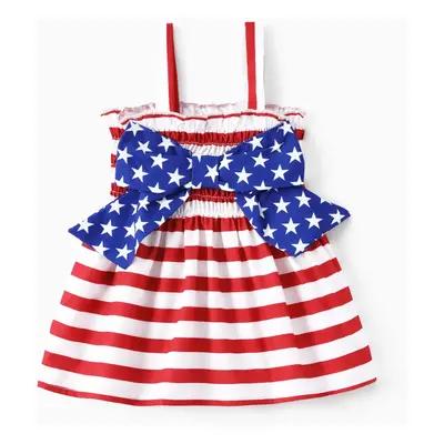 Baby Girl Independence Day Striped Cami Dress