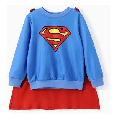 Justice League Family matching Cosplay Costume Superman/Wonder woman Logo Print Long-sleeve Swea