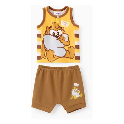 Looney Tunes Baby Girls/Boys 2pcs Character Striped Print Tank Top with Cotton Shorts Set