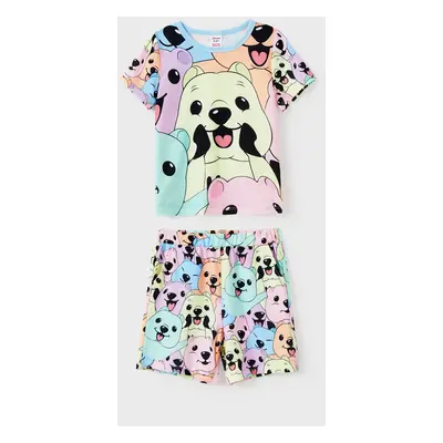 Family Matching Allover Cute Smile Bear Pattern Pajamas