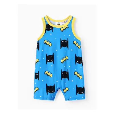 Justice League Baby Boy Allover Print Tank Romper