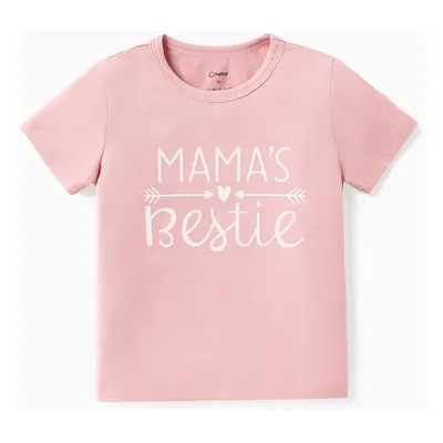 Toddler/Kid Letter Print Short-sleeve Cotton Tee