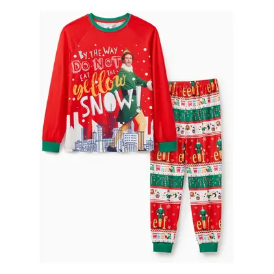 ELF Family matching Christmas Pattern Long-sleeve Pajamas Set (Flame Resistant)