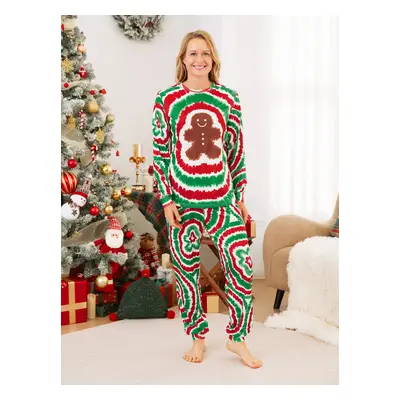 Christmas Family Red&Green Tie-Dye Gingerbread Man Pajamas Sets