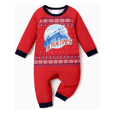 The Polar Express Christmas Family Matching Big Graphic Allover Pajamas (Flame Resistant)