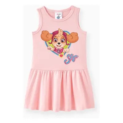 PAW Patrol Toddler Girl Skye Heart Print Naia/Cotton Sleeveless Dress