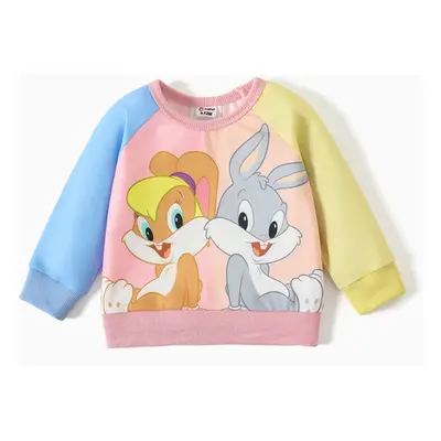 Looney Tunes Baby Boy/Girl Cartoon Print Colorblock Long-sleeve Sweatshirt