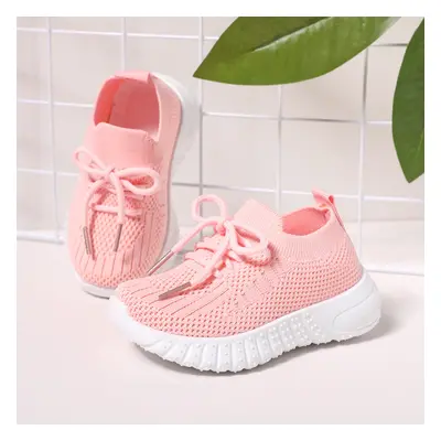 Toddler/Kid Boy/Girl Sporty Mesh Upper Breathable Perforated Lace-Up Sport Shoes