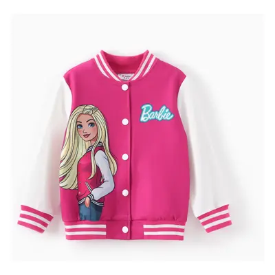 Barbie Outfit Toddler/Kids Girls Naia™ Letter Print Colorblock Lightweight Bomber Jacket