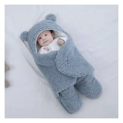 Baby Winter Cotton Plush Hooded Swaddles