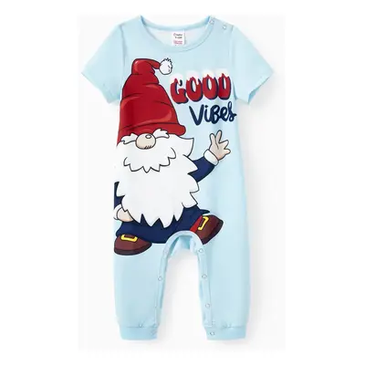 Christmas Pajamas Family Good Vibes Gnome Short Sleeves Pajamas Sets