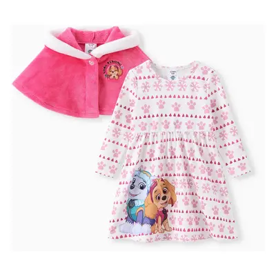 PAW Patrol Toddler Girl 2pcs Skye Everest Dress with Shawl Set