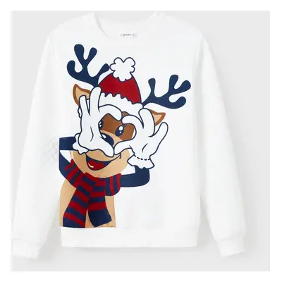 Christmas Family Matching Fun Quirky Reindeer Graphic Tops