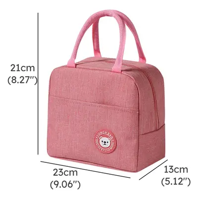 Functional Pattern Waterproof Lunch Box Portable Insulated Canvas Lunch Bag Food Picnic Lunch Ba