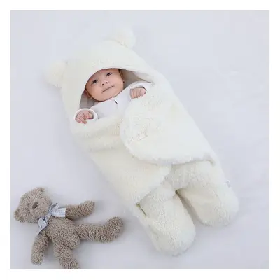 Baby Winter Cotton Plush Hooded Swaddles