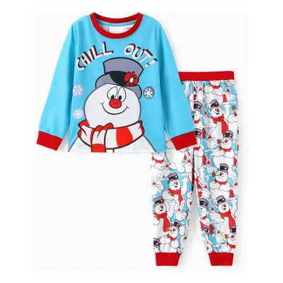 Frosty The Snowman Family Matching Christmas Snowman Pattern Pajama Set