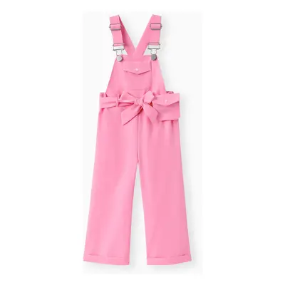 Toddler Girl Fashionable Pocket Overalls