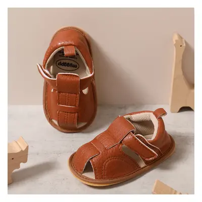 Baby Girl/Boy Basic Solid Color Velcro Prewalker Shoes Sandals