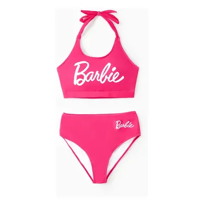 Barbie Mommy and Me Barbie positioning printed one-piece/split swimsuit