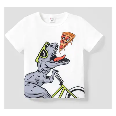 Kid Boy Animal Dinosaur Print Short-sleeve Tee