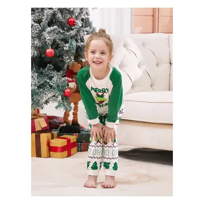 Christmas Pajamas Matching Family Raglan Sleeves ELF Leg Cup Cake Graphic Pajamas Sets