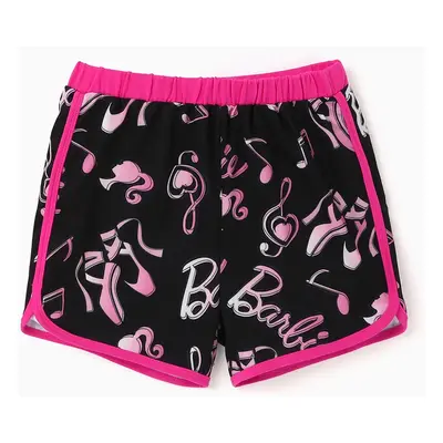 Barbie Kid Girl 2pcs Figure Letter Print Long-sleeve Top or Naia™ Dolphin Shorts