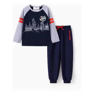 Harry Potter Toddler/Kid Boy 2pcs Cotton Colorblock Top And Pants Set