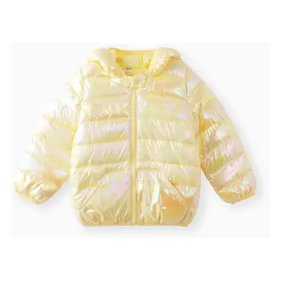 Toddler Boy/Toddler Girl 3D Ear Design Metallic Quilted Cotton-Padded Jacket