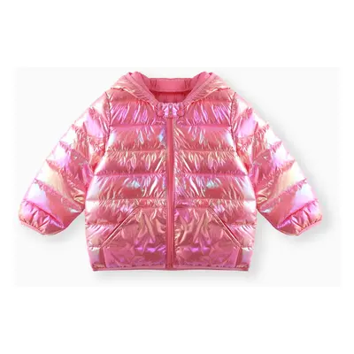 Toddler Boy/Toddler Girl 3D Ear Design Metallic Quilted Cotton-Padded Jacket