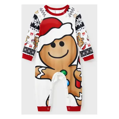 Christmas Family Matching Raglan Sleeves Gingerbread Man Pajamas Sets with Drawstring and Pocket