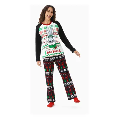 Christmas Family Pajamas Set - Polyester Spandex Blend - Set - Unisex Childlike Christmas Patter