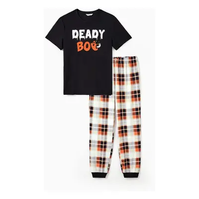 Halloween Family Mtaching Letter Print Pajamas