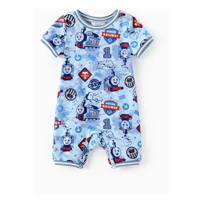 Thomas and Friends Baby Boys 1pc Character Checkboard/Tie-dyed Print Short-sleeve Onesie