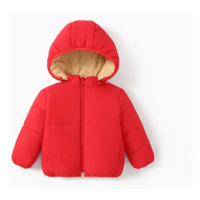 Toddler Boy/Toddler Girl Fleece-lining Cotton-Padded Jacket