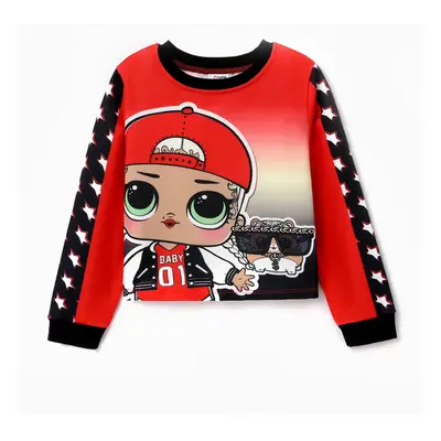 L.O.L. SURPRISE! Kid Girl Character Print Pullover Crop Top/Sweatshirt