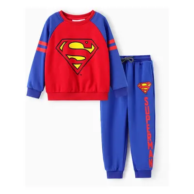 Justice League Toddler/Kid Boy 2pcs Superman Colorblock Top And Pants Set