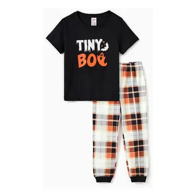 Halloween Family Mtaching Letter Print Pajamas