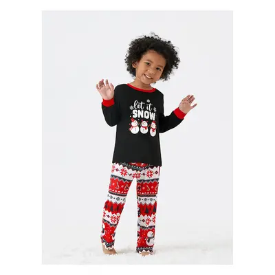 Christmas Family Pajamas Set - Polyester Spandex Blend, 2-Piece, Casual, Opaque, Matching Outfit