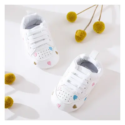 Baby / Toddler Valentine Pretty Stars Embroidery Solid Prewalker Shoes (Various colors)