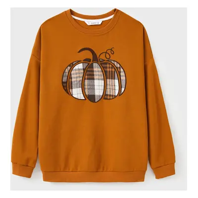 Halloween Mommy and Me Pumpkin Graphic Long Sleeves Sweatshirt