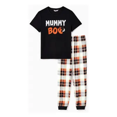 Halloween Family Mtaching Letter Print Pajamas