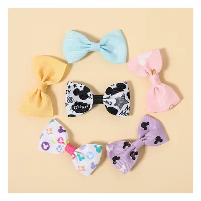 6-pack Fruit Flower Pattern Ribbed Hair Clip for Girls