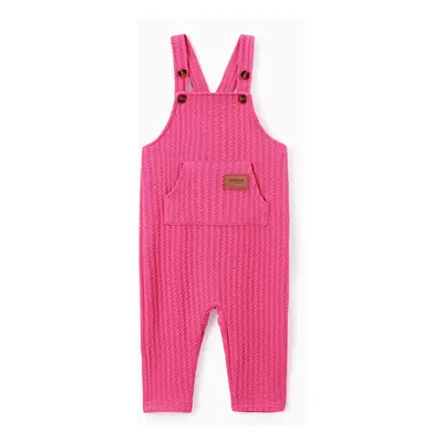 Baby Girl/Boy Stylish Solid Color Overalls