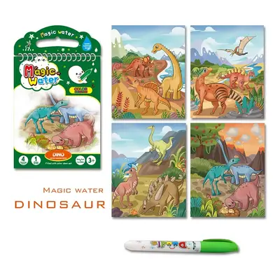 Magical Water Painting Kids Paint with Water Reusable Mess-Free Activity Book (Unicorn Dinosaur 